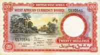 p12a from British West Africa: 20 Shillings from 1962
